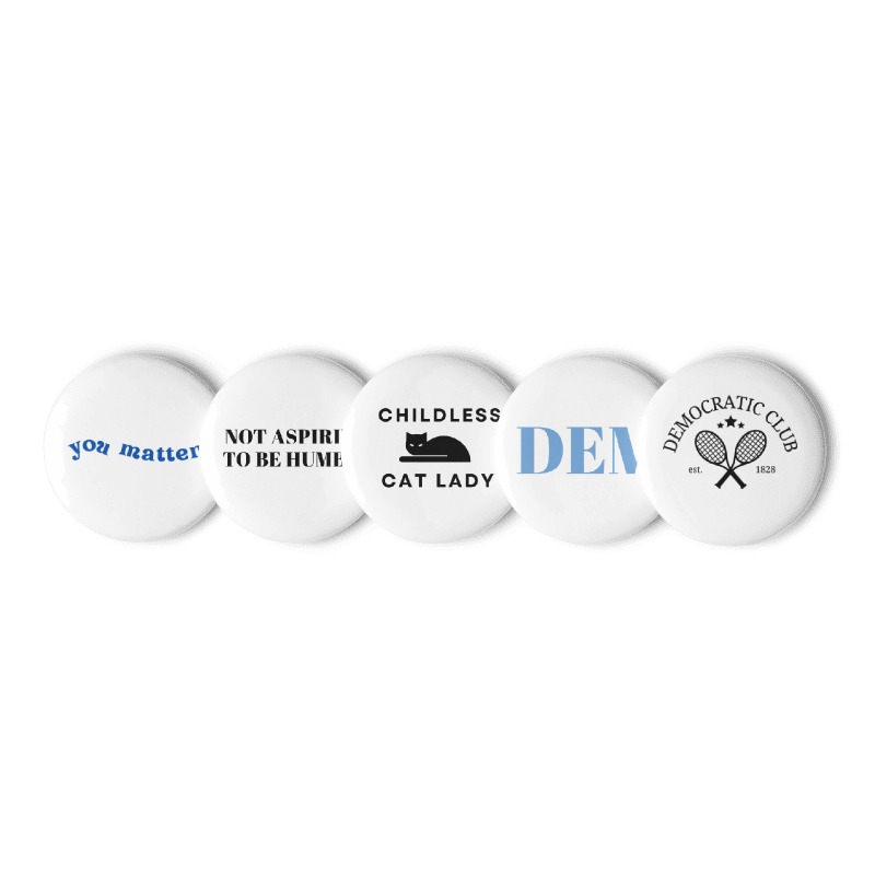 Democratic Club Buttons (Set of 5)