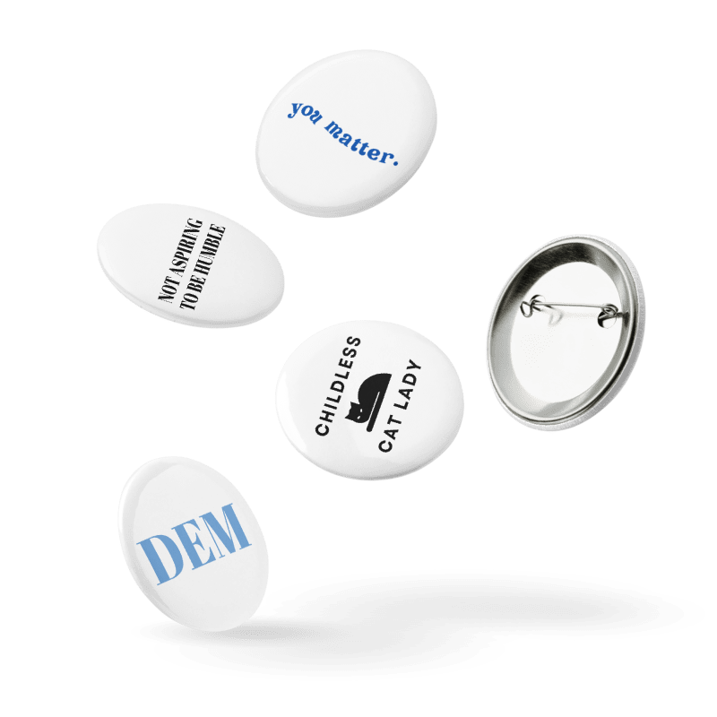 Democratic Club Buttons (Set of 5)